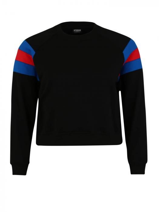 Urban Classics Curvy Mikina  modrá / červená / černá