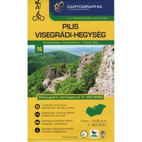 Cartographia Pilis, Vyšehradské vrchy (Pilis, Visegrádi-Hegység) 1:40 000 turistická mapa