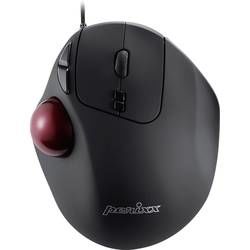 Laserová USB trackball Perixx PERIMICE-517 D 11567, ergonomická, integrovaný trackball, černá