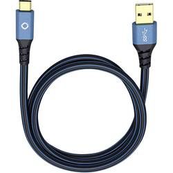 USB 3.1 kabel Oehlbach USB Plus C3 9326, 1 m, modrá