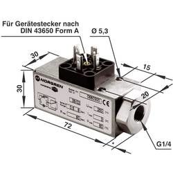 Tlakový spínač Norgren G1/4, 0.5 až 8 bar, 1 měnič