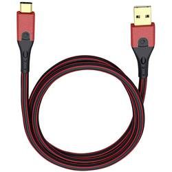 USB 3.1 kabel Oehlbach USB Evolution C3 9441, 1 m, červená/černá