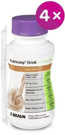 Nutricomp Drink 2.0kcal Fibre čoko.por.sol.4x200ml