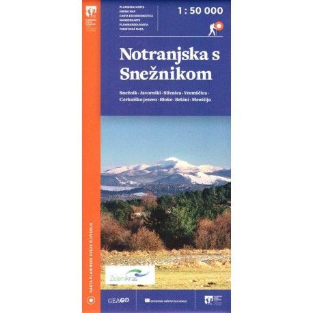 Geodetski Notranjska s Sněžnikom/Vnitřní Kraňsko a Sněžník 1:50 000 turistická mapa