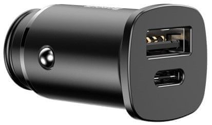 Baseus Square Inteligentní Nabíječka Do Auta Ccall-as01, Černá