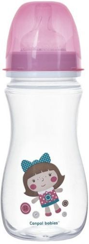 CANPOL BABIES Láhev TOYS 300 ml 0% BPA - růžová