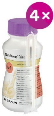 Nutricomp Drink Plus Fibre Káva por.sol.4x200ml