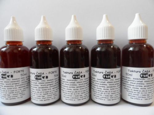 STEZA - Tinktura ČAGA Rezavec šikmý - FORTE 50 ml.