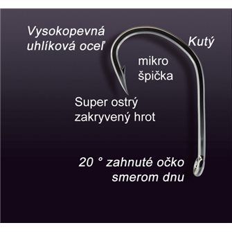 Rybářské háčky kaprové Super Strong 2XS TB velikost 6, 10ks