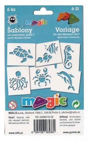 Šablony Magic - sada I - Mořská zvířata - 6 ks 8018