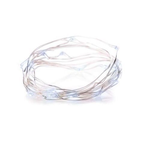 Emos LED dekorační řetěz 40 LED TIMER NANO stříbrný 4m IP44 CW, studená bílá