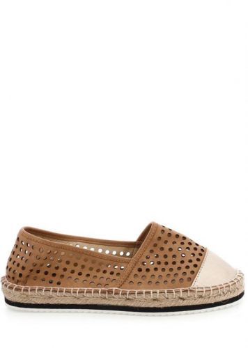 Hnědé děrované espadrilky MTNG - 37