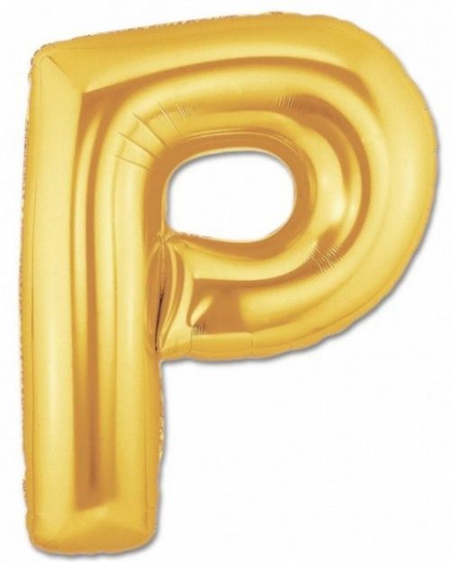 Fóliové nafukovací balónky - Písmeno - 102 cm - P - zlaté - WGOLD P