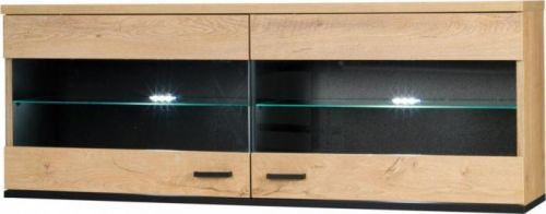 Falco Závěsná vitrína Jocker R9 dub lefkas/černá