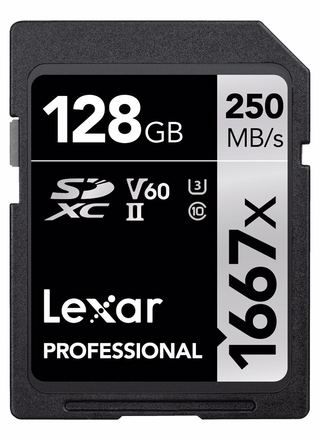 Lexar SDXC 128GB 1667x Professional Class 10 UHS-II U3 (V60) LSD128CB1667