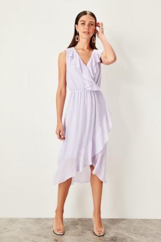 Trendyol Lilac Ruffle Detailed Dress