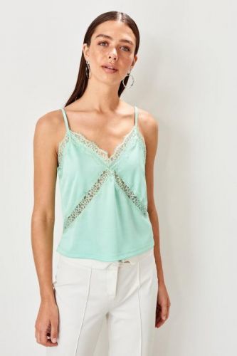 Trendyol Mint ruched knitted Blouse