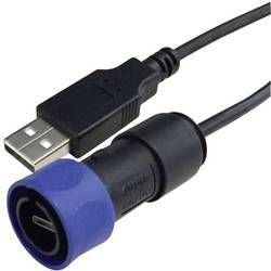 USB 2.0 kabel Bulgin Buccaneer 4000 PXP4040/B/2M00, 2 m, černá, modrá