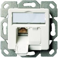 Síťová zásuvka pod omítku panel s čelní deskou CAT 6 2 porty Telegärtner alpská bílá