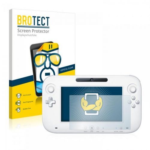 2x BROTECTHD-Clear Screen Protector Nintendo Wii U GamePad