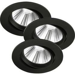 LED vestavné svítidlo Nordlux Freemont 47580103, 16.5 W, teplá bílá, sada 3 ks, černá