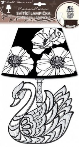 Anděl Lampička samolepicí svítící LED labuť 10530