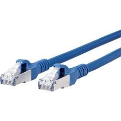 Síťový kabel RJ45 Metz Connect 1308457044-E, CAT 6A, S/FTP, 7 m, modrá