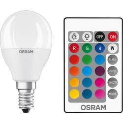 LED žárovka OSRAM 4058075144385 230 V, E14, 5.5 W = 40 W, RGBW, A+ (A++ - E), kapkovitý tvar, stmívatelná, vč. dálkového ovládání, měnící barvu, 1 ks