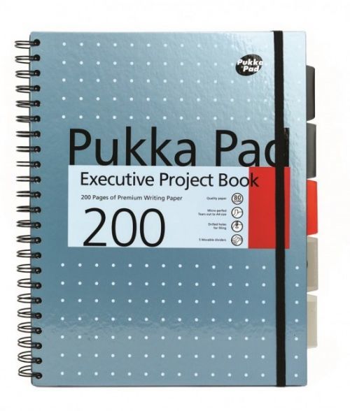 Reas Pack Projektový blok Pukka - Metallic A4 - 80g - 100 listů - modrý - 6970-MET/M