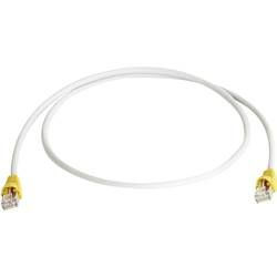 RJ45 (křížený) síťový kabel CAT 6A S/FTP 10 m šedá samozhášecí, s ochranou Telegärtner