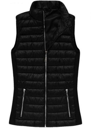 Černá prošívaná dámská vesta