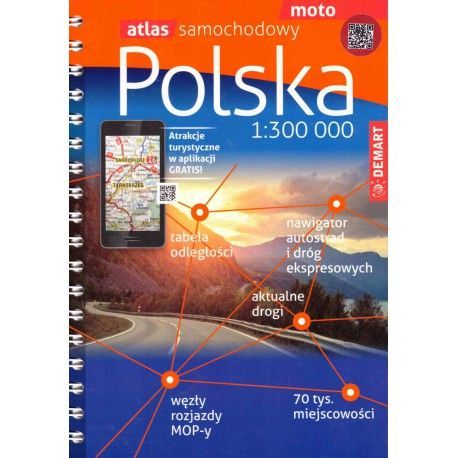 DEMART Polsko 1:300 000 autoatlas
