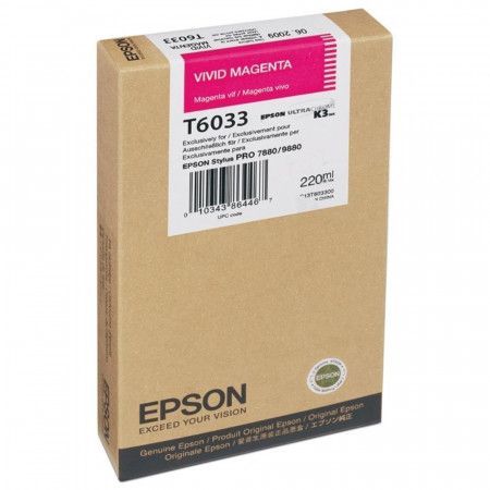 Epson originální ink C13T603300, vivid magenta, 220ml, Epson Stylus Pro 7800, 9800