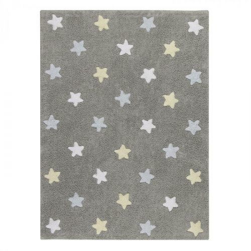 Lorena Canals koberce Ručně tkaný kusový koberec Tricolor Stars Grey-Blue - 120x160 cm Šedá