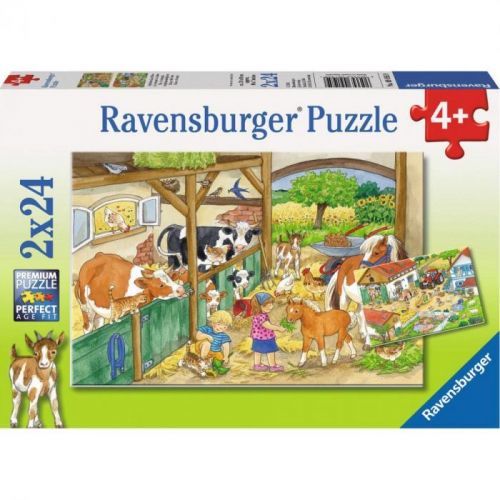 Ravensburger Puzzle Radostný život na venkově 2 x 24 dílků