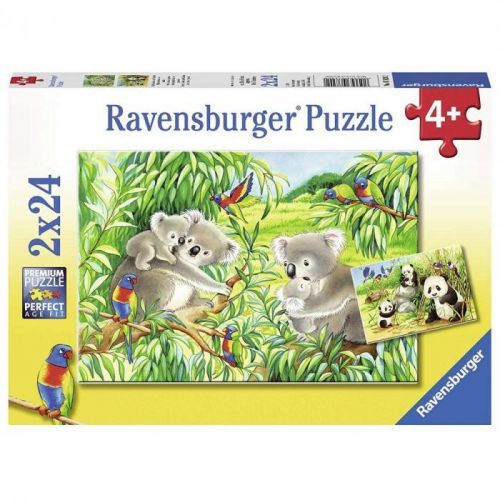 Ravensburger Puzzle Sladké koaly a pandy 2 x 24 dílků