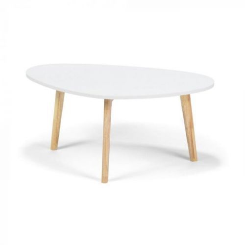 Bílý konferenční stolek loomi.design Skandinavian, délka 84,5 cm