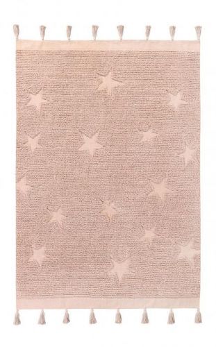 Lorena Canals koberce Ručně tkaný kusový koberec Hippy Stars Vintage Nude - 120x175 cm Růžová