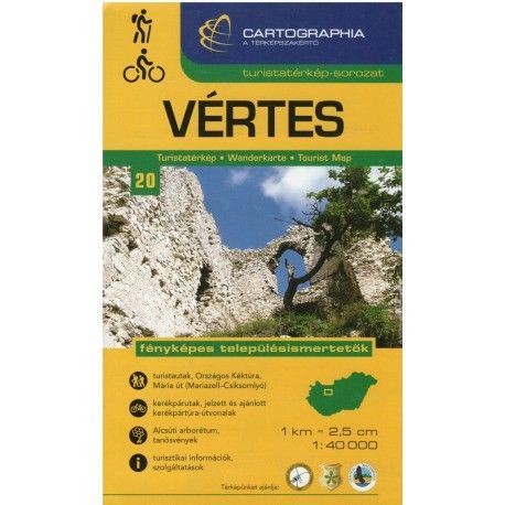 Cartographia Vértes 1:40 000 turistická mapa