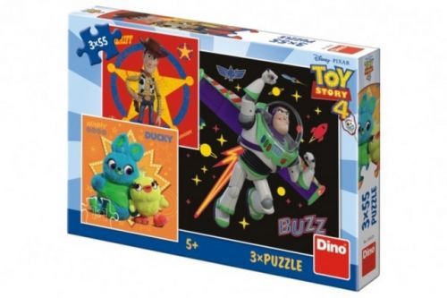 Puzzle Toy Story 4 18x18cm 3x55 dílků v krabici 27x19x3,5cm