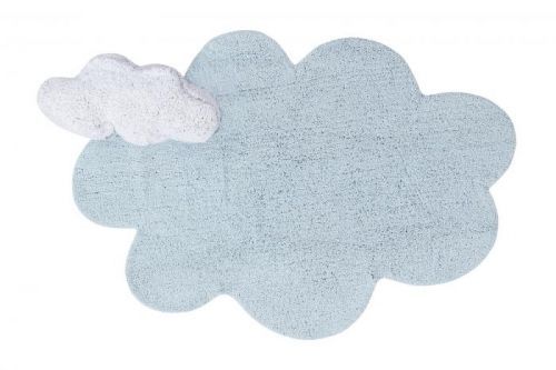 Lorena Canals koberce Ručně tkaný kusový koberec Puffy Dream - 110x170 mrak cm Modrá
