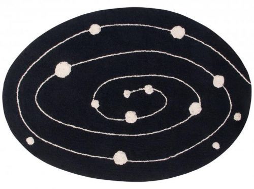 Lorena Canals koberce Ručně tkaný kusový koberec Milky Way - 140x200 cm Černá