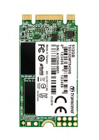 TRANSCEND Industrial SSD MTS430S 512GB, M.2 2242, SATA III 6Gb/s, TLC, TS512GMTS430S