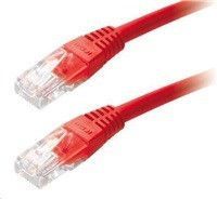 Patch kabel Cat6, UTP - 0,25m, červený