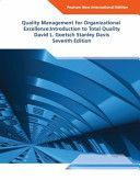 Quality Management for Organizational Excellence - Introduction to Total Quality (Goetsch David L.)(Paperback)