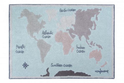 Lorena Canals koberce Ručně tkaný kusový koberec Vintage Map - 140x200 cm Béžová