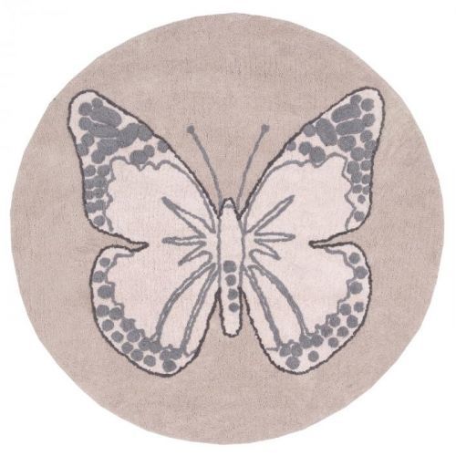 Lorena Canals koberce Ručně tkaný kusový koberec Butterfly - 160x160 kruh cm Růžová