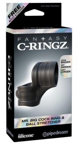 Fantasy Mr. Big - Penis Ring and Spherical Ring (Black)