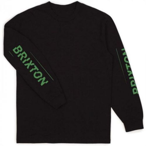 triko BRIXTON - Twin L/S Stt Black (BLACK) velikost: S