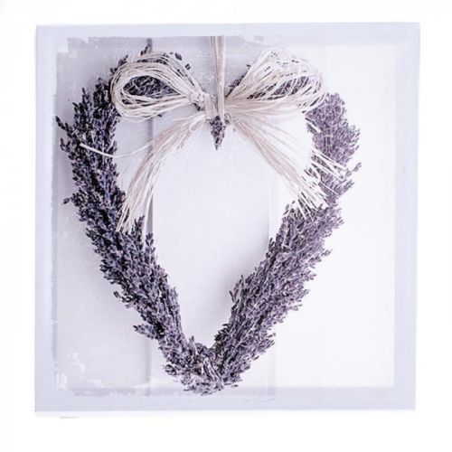 Obraz na plátně s levandulí Dakls Heart, 28 x 28 cm